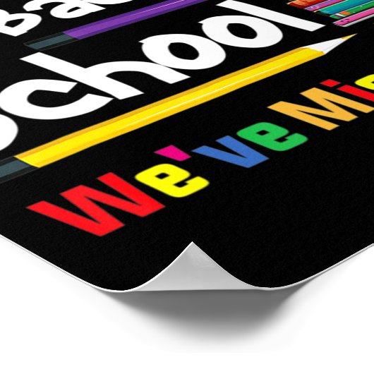 Willkommen zurück zur Schule Wir haben dir den Sch Poster (Ecke)