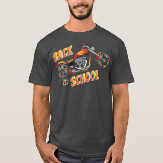 Willkommen zurück zur Schule, zum Fahrrad, zum Mot T-Shirt