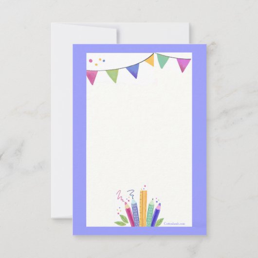 Willkommen zurück zur Schulkarte Einladung (Rückseite)