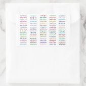 Willkommene Aufkleber: 80 Sprachen/Weiß Rechteckiger Aufkleber (Tasche)