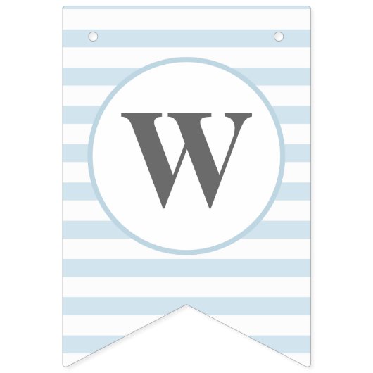 Willkommene Baby-blauer Streifen-Jungen-Babyparty Wimpelkette (Dritte Fahne)