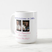 Willkommene Baby-Gewohnheits-Tasse Kaffeetasse (Vorderseite Links)