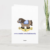 Willkommene Baby-Glückwunsch-Gruß-Karte Karte (Rückseite)