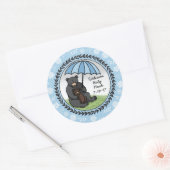 Willkommene Baby-Jungen-Mutter Bear und CUB Runder Aufkleber (Umschlag)