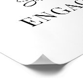 Willkommene Engagement Party Sie sagte Yes Foto Cu Poster (Ecke)