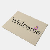 Willkommene Eulen-Matte Fußmatte (Schrägansicht)