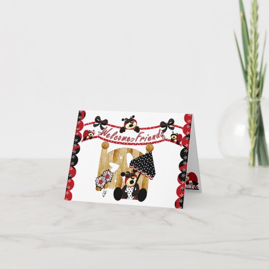 Willkommene Freunde Einladung (Vorderseite)