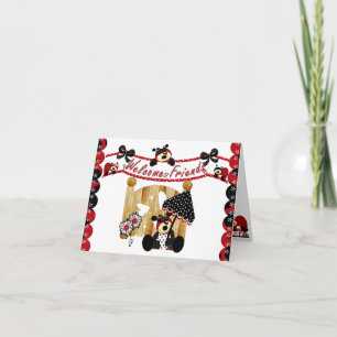 Willkommene Freunde Einladung