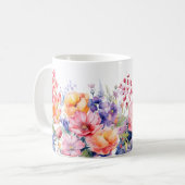 Willkommene Frühlingsblumen hinzufügen Name Gesche Kaffeetasse (Vorderseite Links)