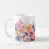 Willkommene Frühlingsblumen hinzufügen Name Gesche Kaffeetasse (Links)