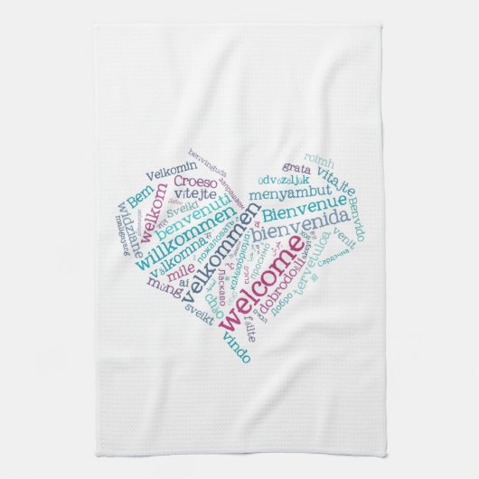 Willkommene Geschirrtücher des Herz-(viele (Vertikal)