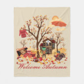 Willkommene Herbst-Fall-Landschaft Fleecedecke (Vorderseite)