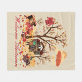 Willkommene Herbst-Fall-Landschaft Fleecedecke (Vorderseite (Horizontal))