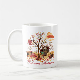 Willkommene Herbst-Fall-Landschaft Kaffeetasse