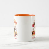 Willkommene Herbst-Fall-Landschaft Zweifarbige Tasse (Mittel)