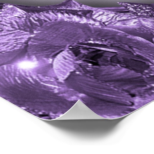 Willkommene Hochzeitsfeier Lila Blumenrahmen Elega Poster (Ecke)