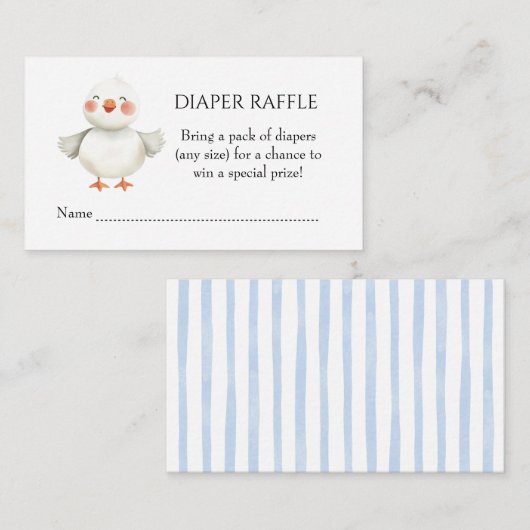 Willkommene kleine Gänsediaper Gewinnkarte Begleitkarte (Vorne/Hinten)