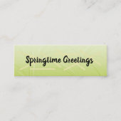 Willkommene kleine Grüße/Springtime Mini Visitenkarte (Vorderseite)