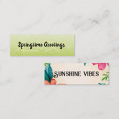 Willkommene kleine Grüße/Springtime Mini Visitenkarte (Vorne/Hinten)