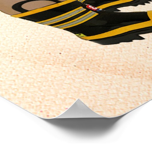 Willkommene kleine OM Firefighter Baby Shower Post Poster (Ecke)