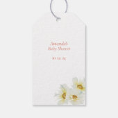 Willkommene kleine Pumpkin Wasserfarben Babydusche Geschenkanhänger (Rückseite)