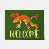 Willkommene Matte der niedlichen Geckoeidechse (Vorderseite)