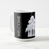 WILLKOMMENE MENSCHEN KAFFEETASSE (Vorderseite Links)