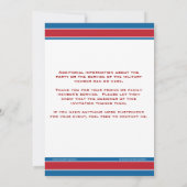 Willkommene militärische Zuhause-Einladung Einladung (Rückseite)