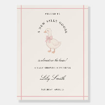 Willkommene Rosa Dumme Gans zur Babyparty