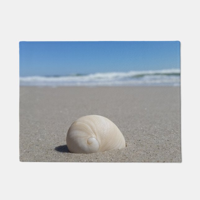 Willkommene SeeMuschel Fußmatte (Vorderseite)