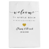 Willkommene Tasche für Hochzeit in Mittlere Geschenktüte (Vorderseite)