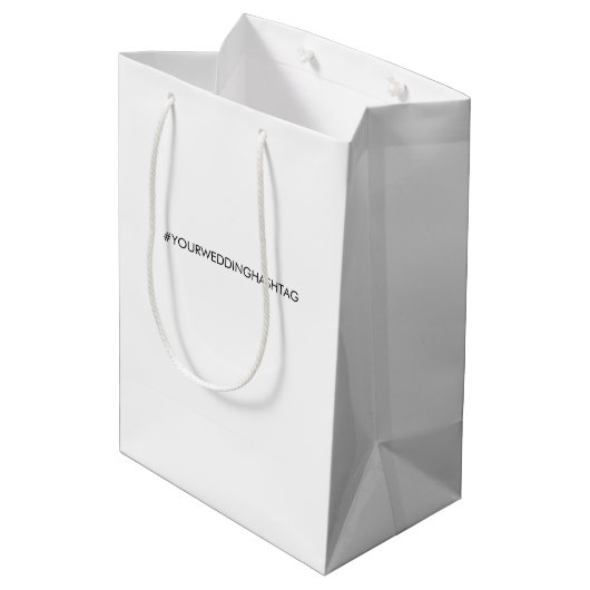 Willkommene Tasche für Hochzeit in Mittlere Geschenktüte (Rückseite Schrägansicht)