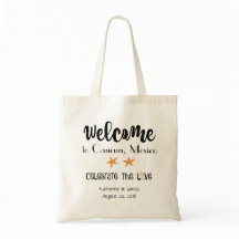 Willkommene Tasche, Hochzeit in Urlaubsort