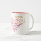 Willkommene Tasse des Herz-(viele Sprachen) (VorderseiteRechts)