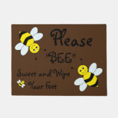Willkommene Tür-Matte/Biene Fußmatte (Vorderseite)
