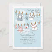 Willkommene Twins treffen und einladen Einladung (Vorderseite)