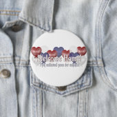 Willkommene Zuhause-Ballone Button (Beispiel)