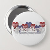 Willkommene Zuhause-Ballone Button (Vorne & Hinten)
