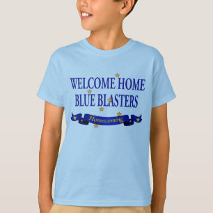 Willkommene Zuhause-Blau-Bläser T-Shirt
