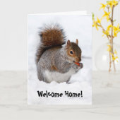 Willkommene Zuhause-Eichhörnchen-Grußkarte Karte (Gelbe Blume)