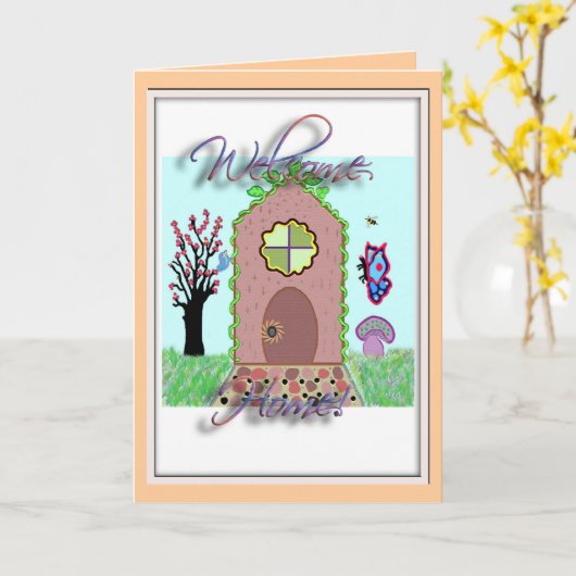 Willkommene Zuhause-Karte Karte (Gelbe Blume)