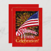 Willkommene Zuhause-Party Einladungen für Militär (Vorne/Hinten)