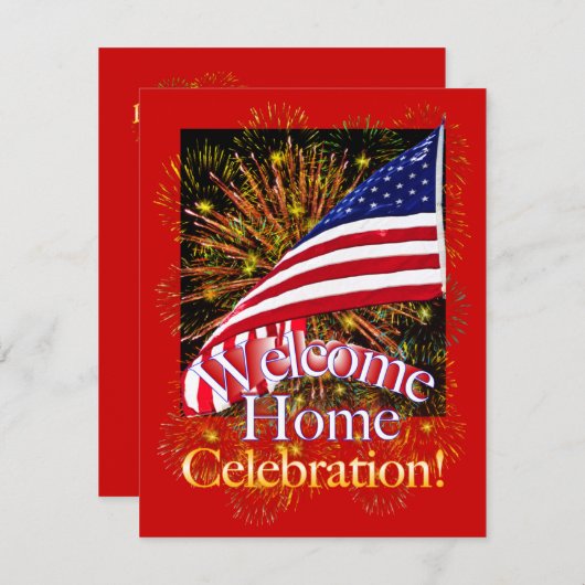 Willkommene Zuhause-Party Einladungen für Militär (Vorne/Hinten)