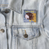 Willkommener Baby-Häschen-Knopf Button (Beispiel)