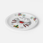 Willkommener Familieu. Freund-TreffenCookout Pappteller (Schrägansicht)