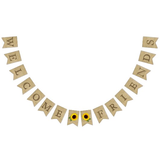 Willkommener Freund-Leinwand-Blick mit Wimpelkette (Alle)