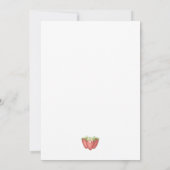 Willkommener Frühling · Erdbeeren u. Blume Einladung (Rückseite)