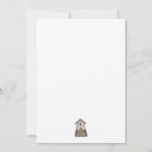 Willkommener Frühling · Lila Birdhouse Einladung (Rückseite)