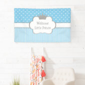Willkommener kleiner Prinz Banner - Babyparty (Insitu)