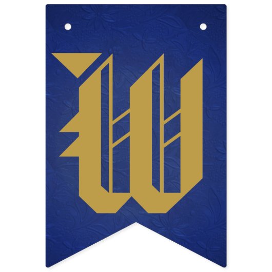 Willkommener Prince| königliches Blau-u. Wimpelkette (Zweite Fahne)